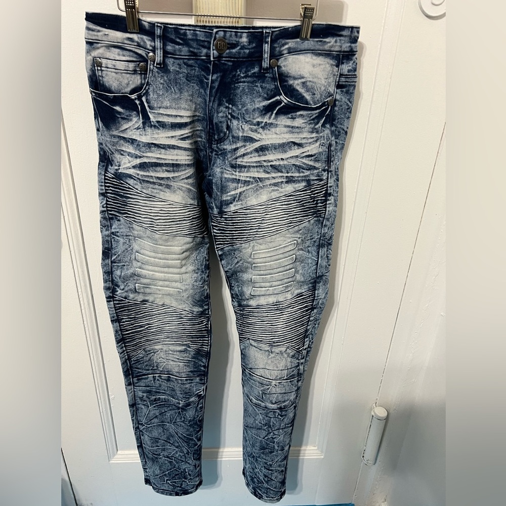NEW  MENS STRETCH JEANS  BLUE  CULT